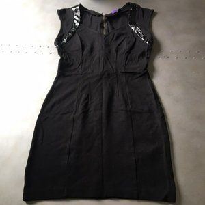 F21 Dress with Leather Accents